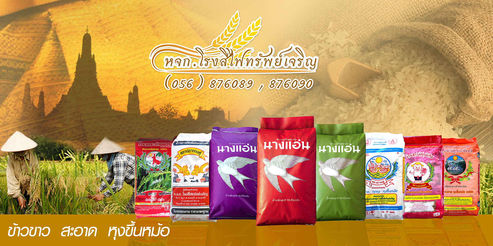 ads design โรงสีไฟทรัพย์เจริญ