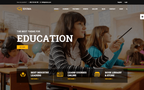 ธีม-WordPress-สำหรับบริษัทหรือโรงเรียนที่ต้องการ-Courses-1