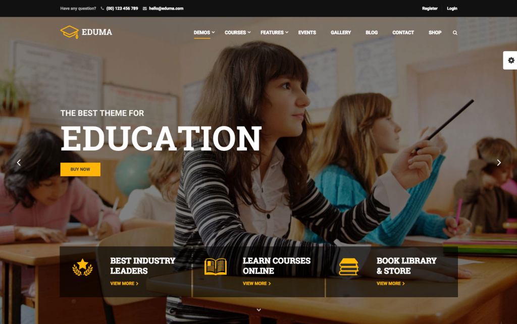 ธีม WordPress สำหรับบริษัทหรือโรงเรียนที่ต้องการ Courses