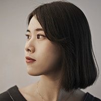 portrait of young asian woman in profile